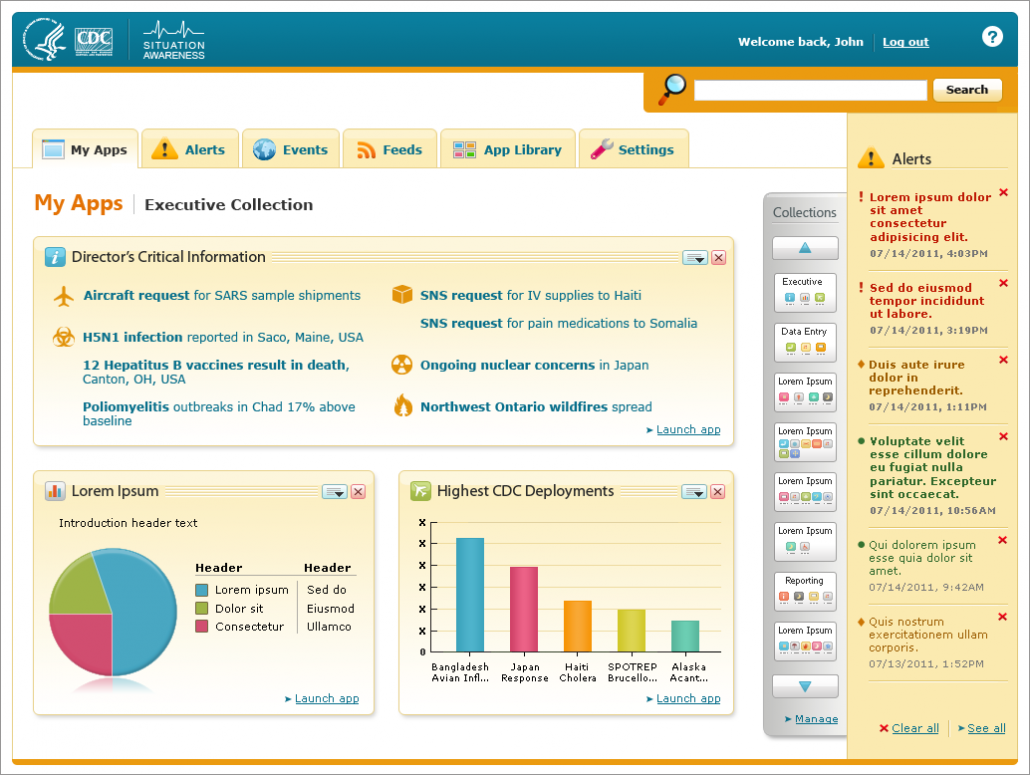 Situational Awareness Dashboard Prototype (2010–2015)